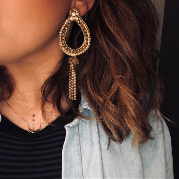 Deepa Gurnani Jewelry - Deepa Gurnani Oval Beaded Earrings